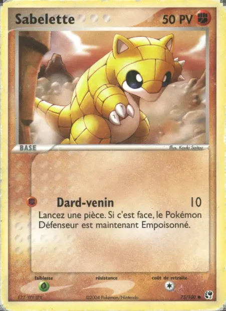 Sabelette, carte Pokémon SS 75 — extension EX Tempête de sable