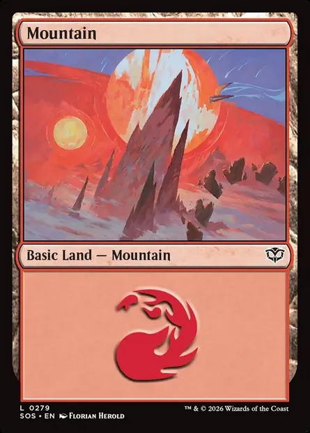 Mountain, Magic card SOS 279 — Secrets of Strixhaven set