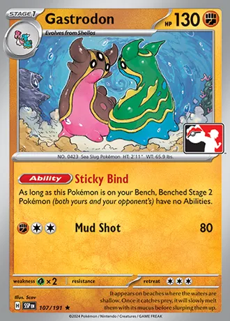 Gastrodon, Pokémon card PPS 107-3 — Play! Pokémon Prize Pack Series set