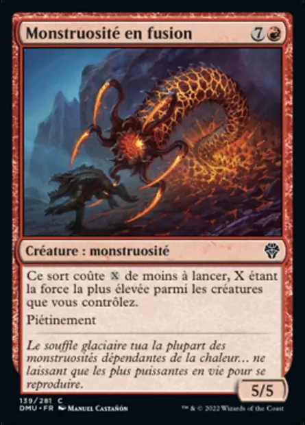 Molten Monstrosity, carte Magic DMU 139 — extension Dominaria Uni