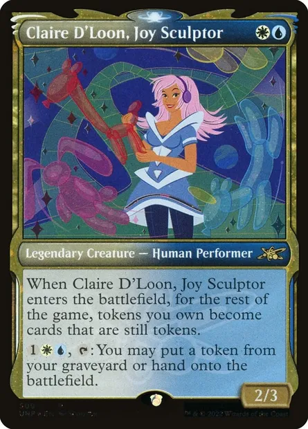 Claire D'Loon, Joy Sculptor, Magic card UNF 509 — Unfinity set