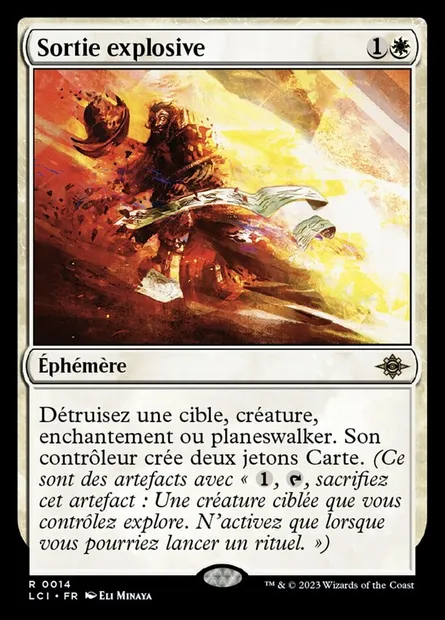 Sortie explosive, carte Magic LCI 14 — extension The Lost Caverns of Ixalan