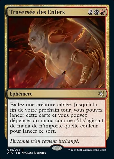 Traversée des Enfers, carte Magic AFC 48 — extension Forgotten Realms Commander