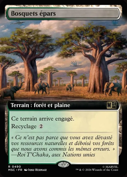 Bosquets épars, carte Magic MSC 490 — extension Marvel Super Heroes Commander