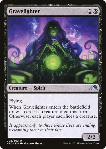 Gravelighter, Magic card NEO 98 — Kamigawa: Neon Dynasty set