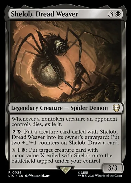 Shelob, Dread Weaver, Magic card LTC 29 — Tales of Middle-earth Commander set