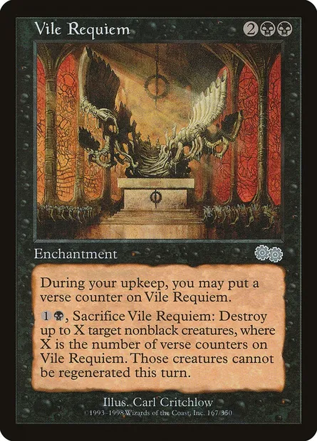 Vile Requiem, Magic card USG 167 — Urza's Saga set