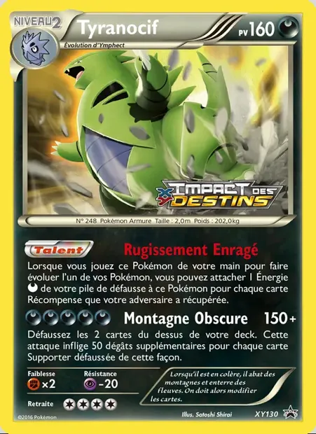 Tyranocif, carte Pokémon XY 130 — extension Promo XY