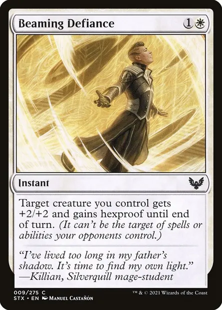 Beaming Defiance, Magic card STX 9 — Strixhaven: School of Mages set