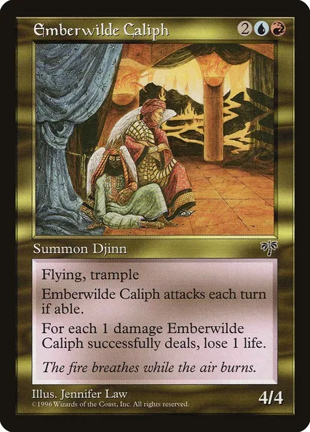 Emberwilde Caliph, Magic card MIR 262 — Mirage set