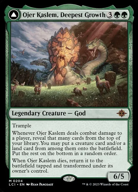 Ojer Kaslem, Deepest Growth // Temple of Cultivation, Magic card LCI 204 — The Lost Caverns of Ixalan set