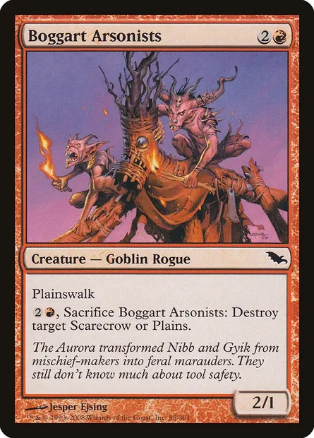 Boggart Arsonists, Magic card SHM 85 — Shadowmoor set