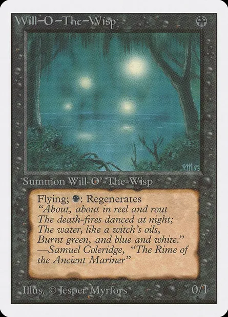 Will-o'-the-Wisp, Magic card 2ED 136 — Unlimited Edition set