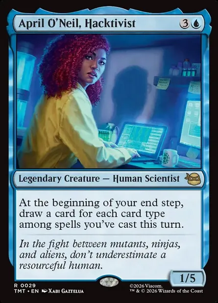 April O'Neil, Hacktivist, Magic card TMT 29 — Teenage Mutant Ninja Turtles set