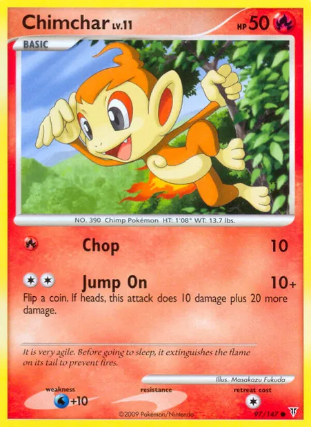 Chimchar, Pokémon card SV 97 — Supreme Victors set
