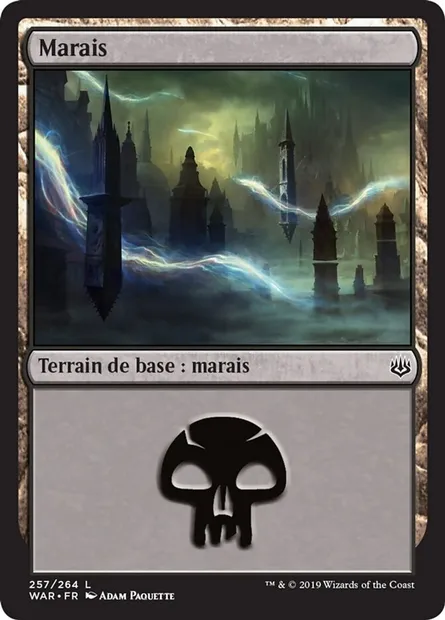 Marais, carte Magic WAR 257 — extension La guerre des Planeswalkers