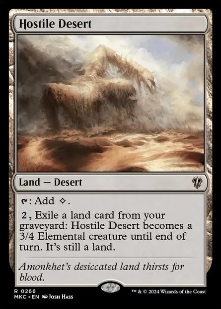 Hostile Desert, Magic card MKC 266 — Murders at Karlov Manor Commander set