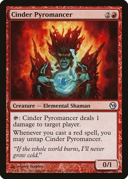 Cinder Pyromancer, Magic card DPA 41 — Duels of the Planeswalkers set