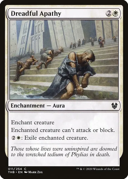 Dreadful Apathy, Magic card THB 11 — Theros Beyond Death set