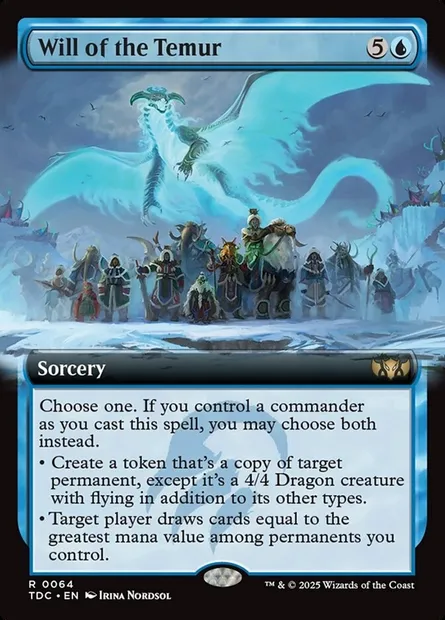 Will of the Temur, Magic card TDC 64 — Tarkir: Dragonstorm Commander set