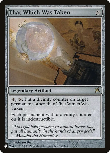 That Which Was Taken, Magic card PLST BOK-162 — The List set