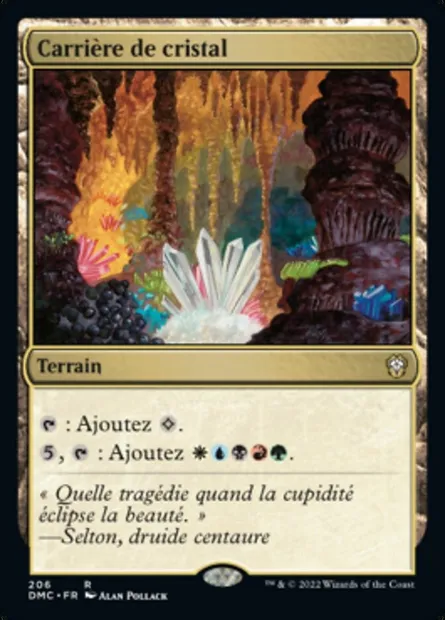 Carrière de cristal, carte Magic DMC 206 — extension Dominaria United Commander