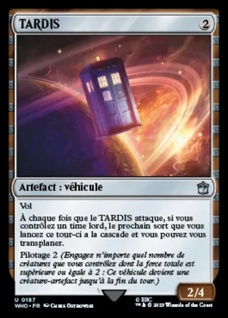 TARDIS, carte Magic WHO 187 — extension Doctor Who