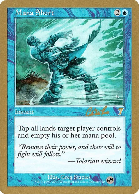 Mana Short, Magic card WC02 cr86sb — World Championship Decks 2002 set