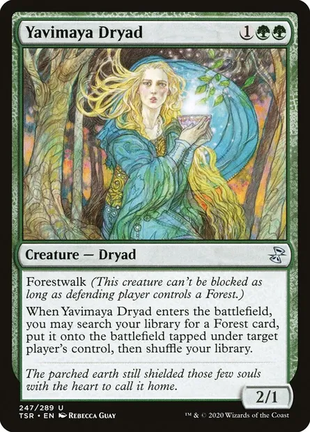 Yavimaya Dryad, Magic card TSR 247 — Time Spiral Remastered set