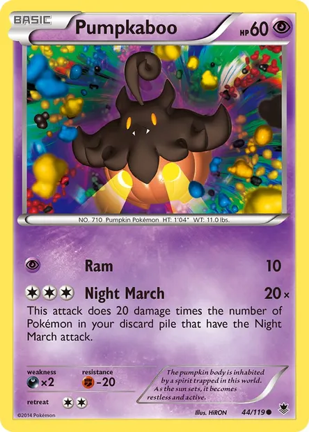 Pumpkaboo, Pokémon card PHF 44 — Phantom Forces set