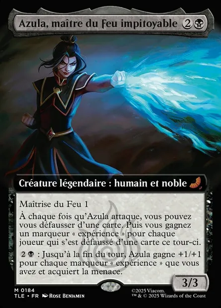 Azula, maître du Feu impitoyable, carte Magic TLE 184 — extension Avatar: The Last Airbender Eternal