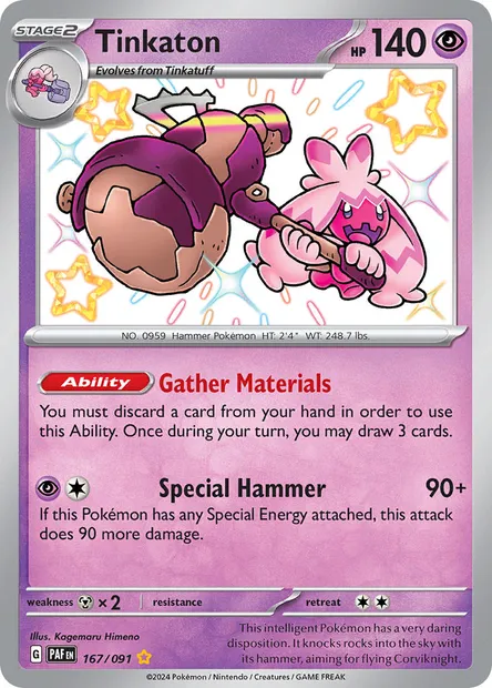 Tinkaton, Pokémon card PAF 167 — Paldean Fates set