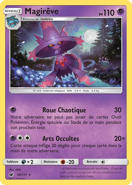 Magirêve, carte Pokémon CIN 40 — extension Invasion Carmin