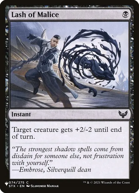 Lash of Malice, Magic card PLST STX-74 — The List set