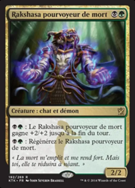 Rakshasa pourvoyeur de mort, carte Magic KTK 192 — extension Les Khans de Tarkir