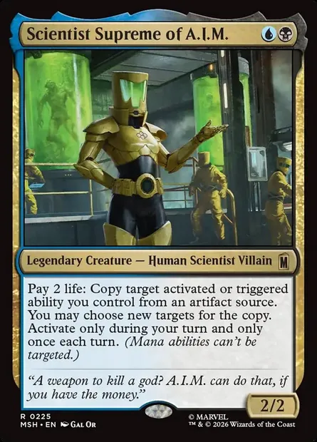 Scientist Supreme of A.I.M., Magic card MSH 225 — Marvel Super Heroes set