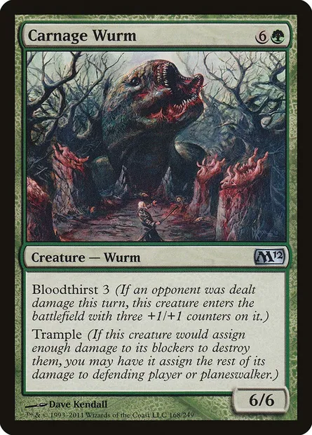 Carnage Wurm, Magic card M12 168 — Magic 2012 set