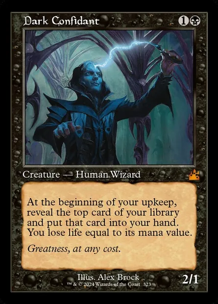 Dark Confidant, Magic card RVR 323 — Ravnica Remastered set