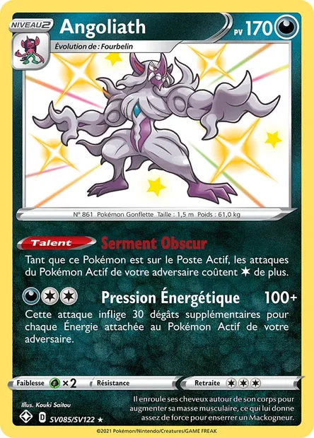 Angoliath, carte Pokémon SHF SV085 — extension Destinées Radieuses