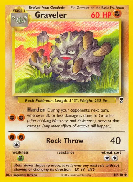 Gravalanch, carte Pokémon LC 44 — extension Legendary Collection