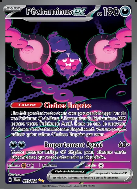 Pêchaminus-ex, carte Pokémon SFA 093 — extension Fable Nébuleuse