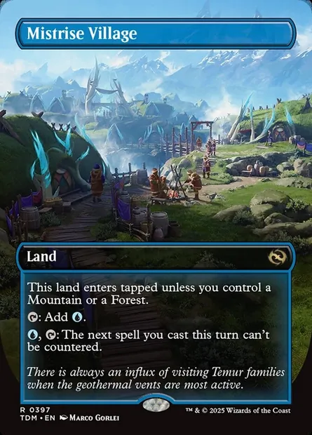 Mistrise Village, Magic card TDM 397 — Tarkir: Dragonstorm set