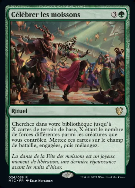 Célébrer les moissons, carte Magic MIC 24 — extension Midnight Hunt Commander
