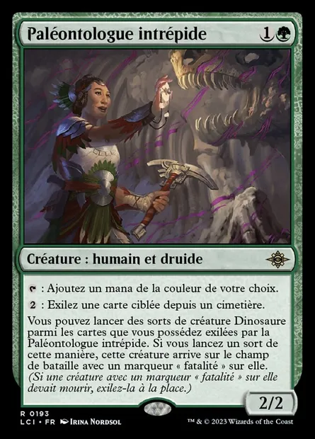 Paléontologue intrépide, carte Magic LCI 193 — extension The Lost Caverns of Ixalan