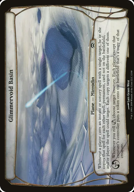 Glimmervoid Basin, Magic card OHOP 12 — Planechase Planes set