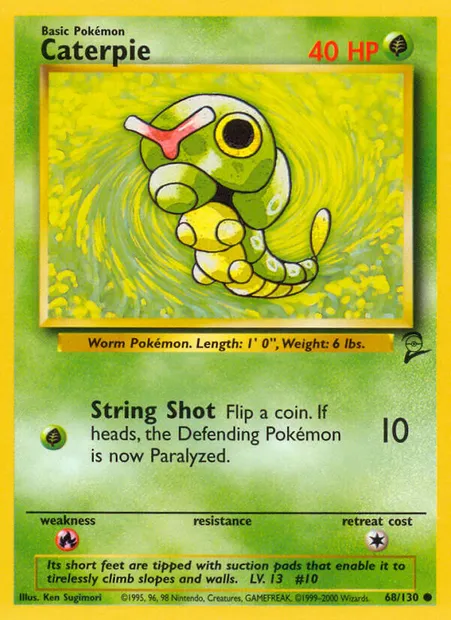 Caterpie, Pokémon card B2 68 — Base Set 2 set