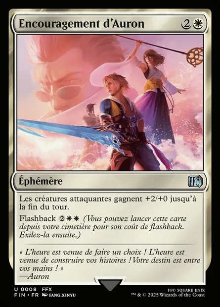 Encouragement d'Auron, carte Magic FIN 8 — extension Final Fantasy