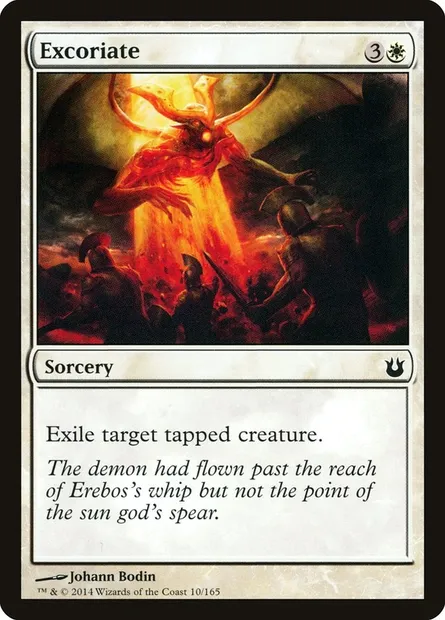Excoriate, Magic card BNG 10 — Born of the Gods set