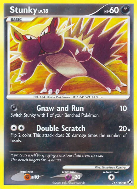 Stunky, Pokémon card SF 76 — Stormfront set