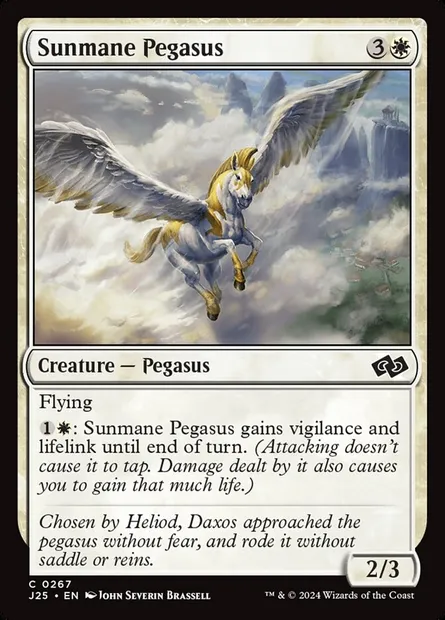 Sunmane Pegasus, Magic card J25 267 — Foundations Jumpstart set
